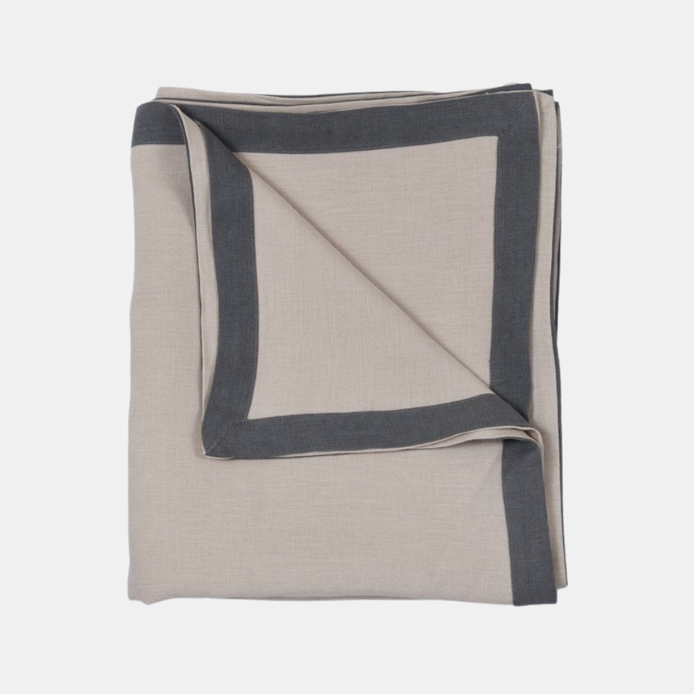 Elegance Linen Tablecloth - Storm