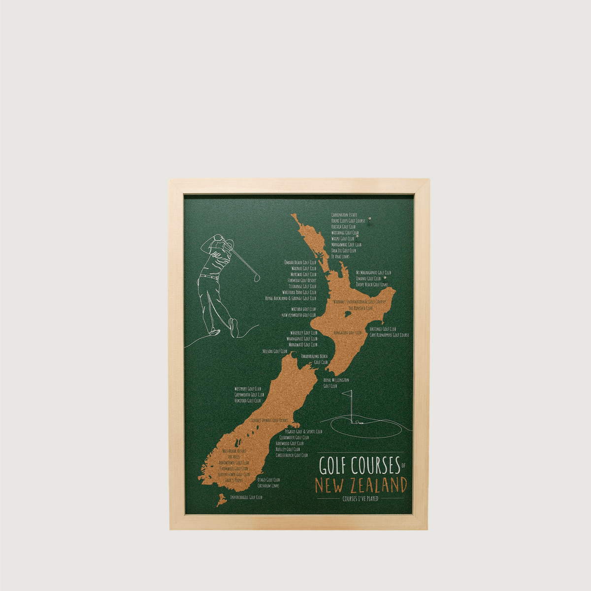 Golf Courses Cork Map