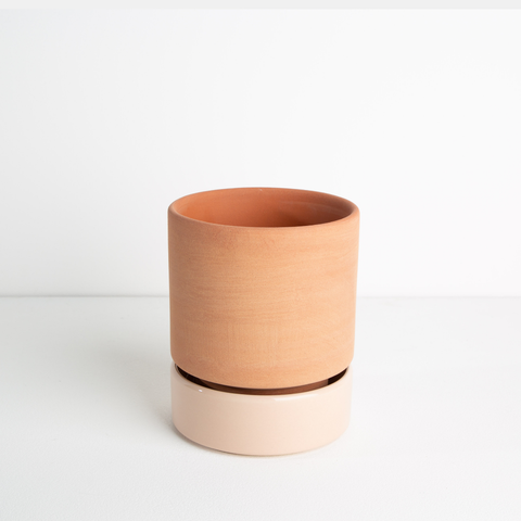 Grace Planter Small - Rose Terracotta & Dusty Rose