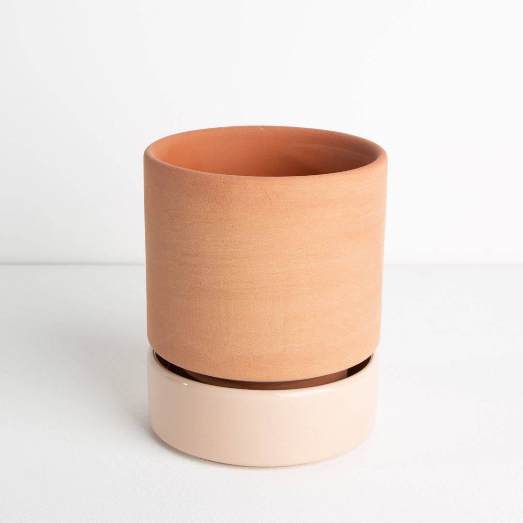 Grace Planter Medium - Rose Terracotta & Dusty Rose