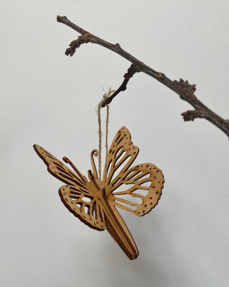 3D Hanging Wooden Decoration - Butterfly by Designcraft