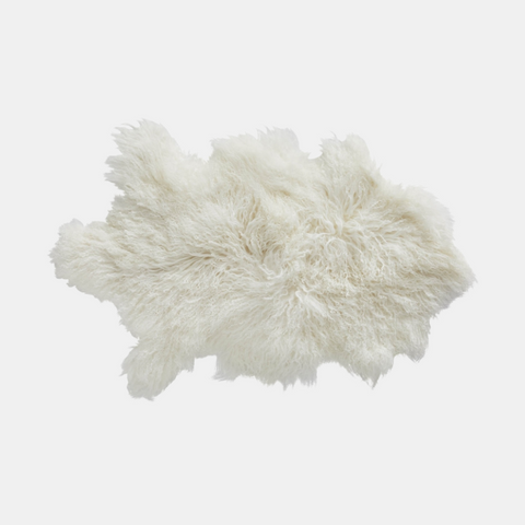 Meru Tibetan Lamb Hide 60x90cm - Natural White