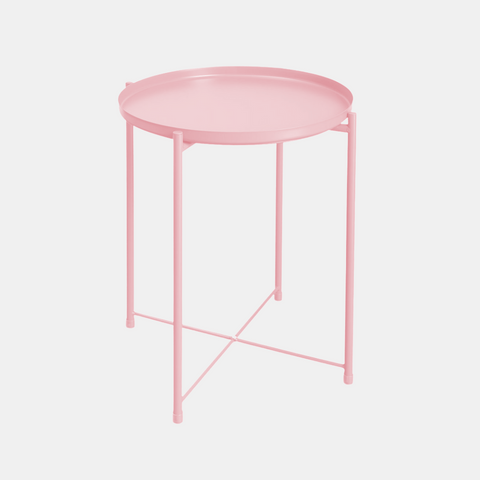 Metal Tray Table - Dusky Pink