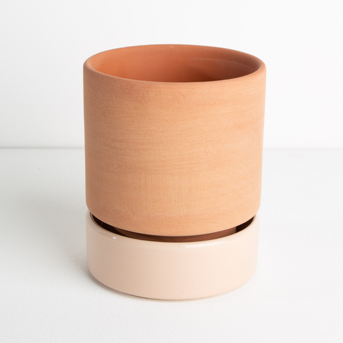 Grace Planter Large -Rose Terracotta & Dusty Rose