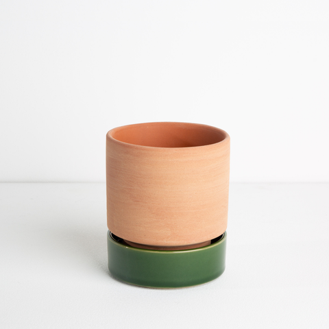 Grace Planter Small - Rose Terracotta & Olive