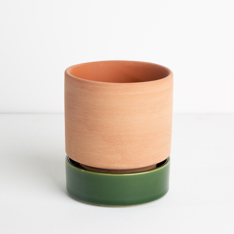 Grace Planter Medium - Rose Terracotta & Olive