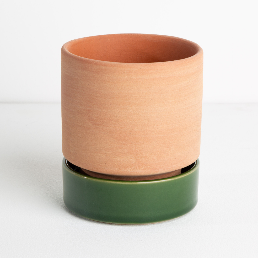 Grace Planter Large - Rose Terracotta & Olive