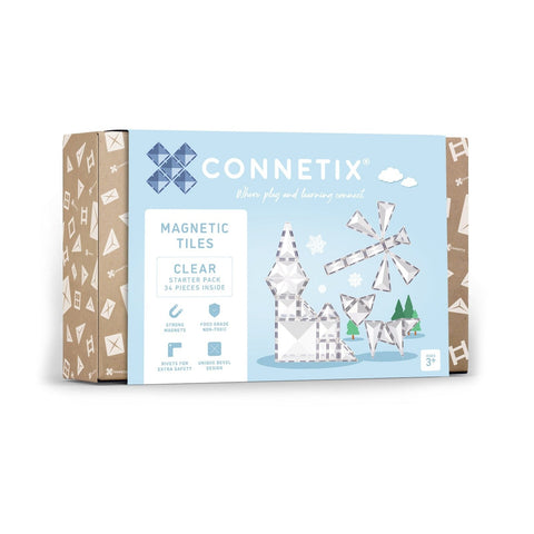 Connetix CLEAR | 34 STARTER Piece Pack