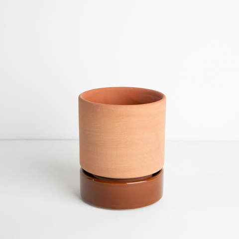 Grace Planter Small - Rose Terracotta & Soil