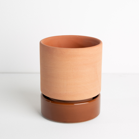 Grace Planter Medium - Rose Terracotta & Soil