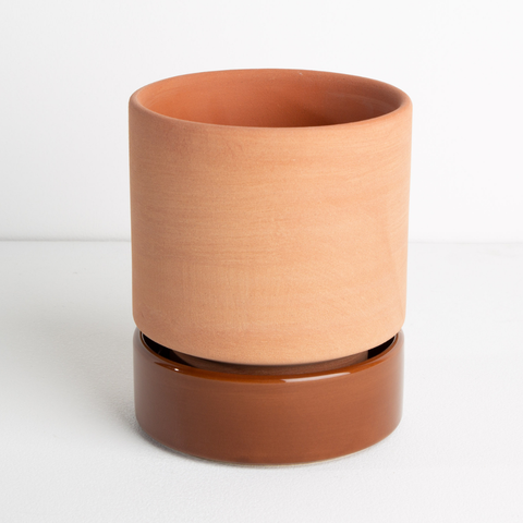 Grace Planter Large - Rose Terracotta & Soil