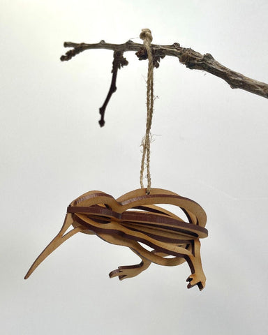 3D Hanging Wooden Decoration - Kiwi by Designcraft