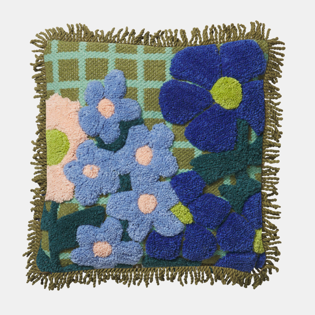 Benita Tufted Cushion - Lapis