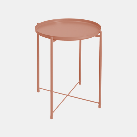 Metal Tray Table - Terracotta