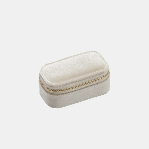 Aria Rectangle Jewellery Box - White Oyster