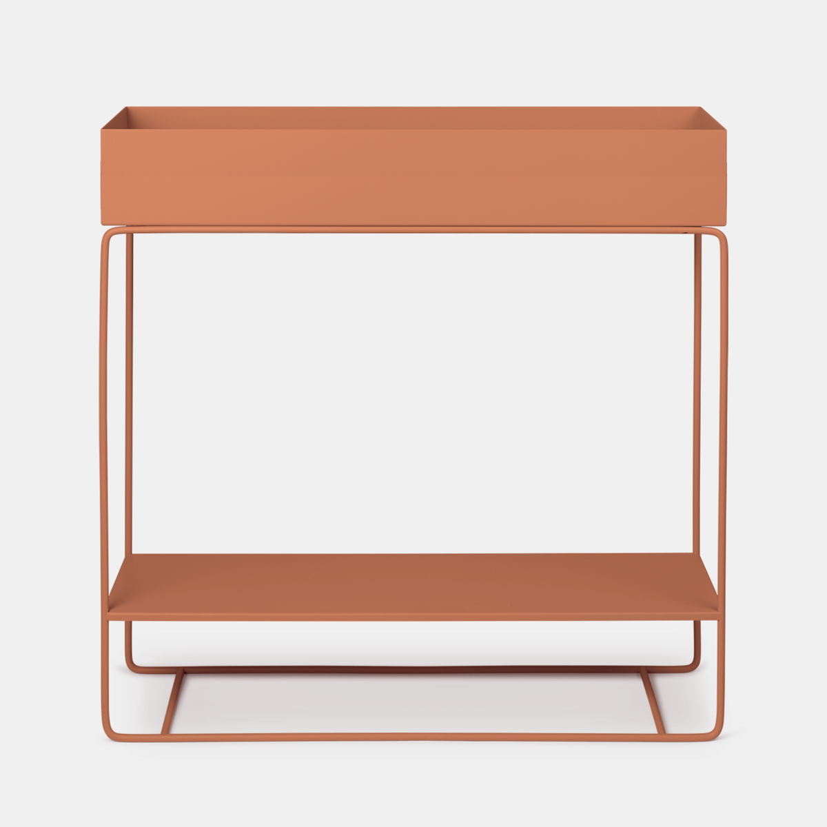 Metal Planter Console - Terracotta