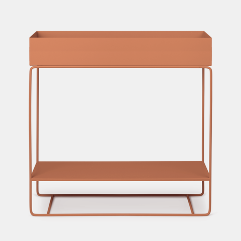 Metal Planter Console - Terracotta