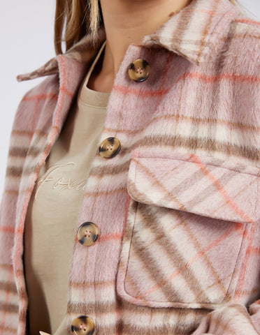 Frankie Check Jacket - Pink