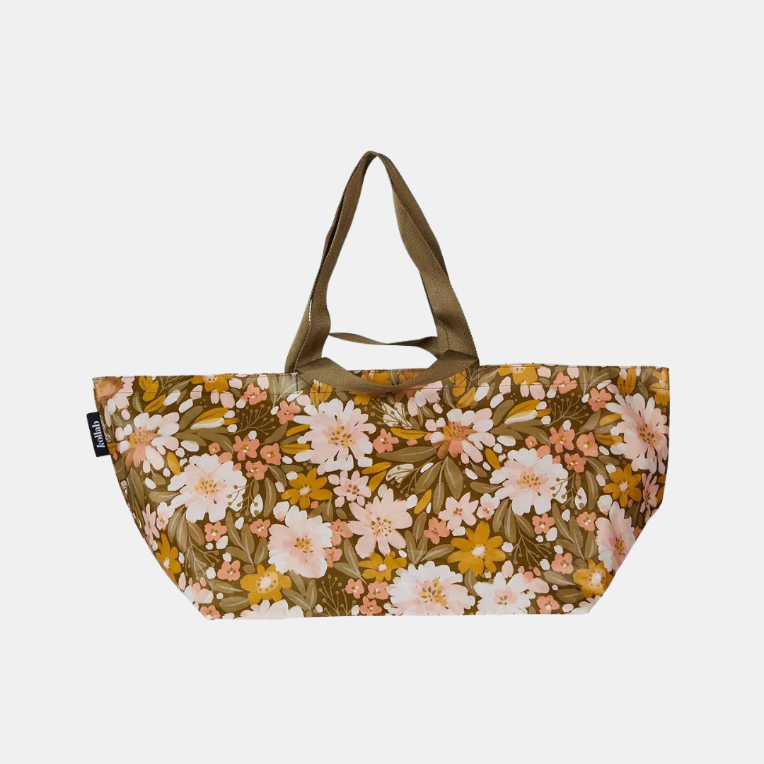 Beach Bag - Khaki Floral