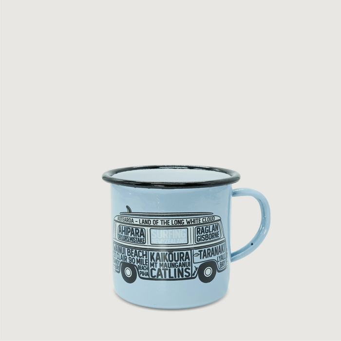 NZ Surfing Enamel Mug