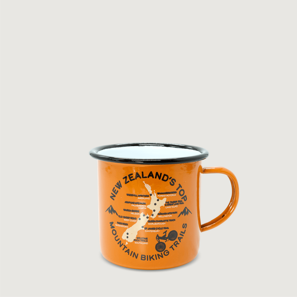 Mountain Biking Enamel Mug