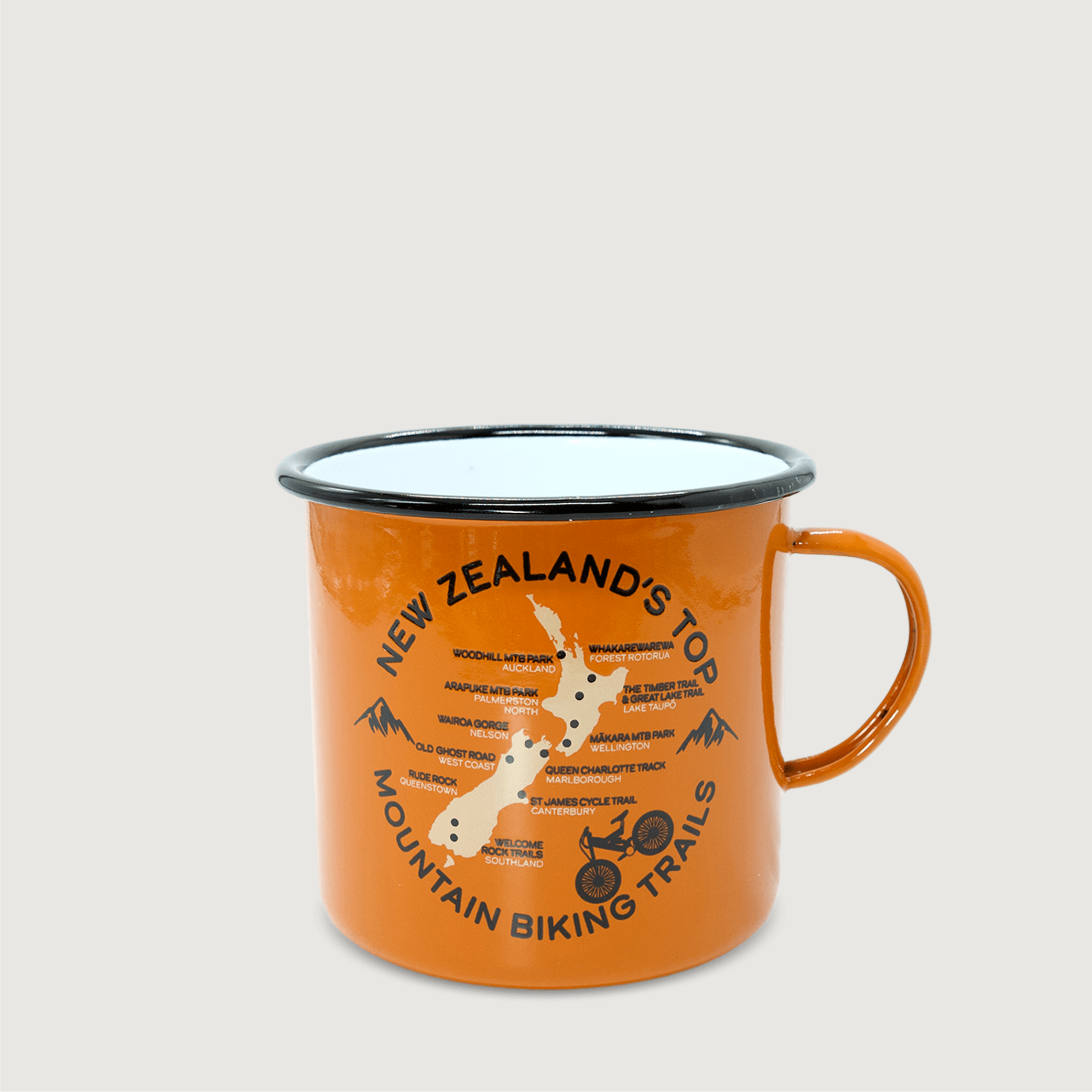 Mountain Biking Enamel Mug