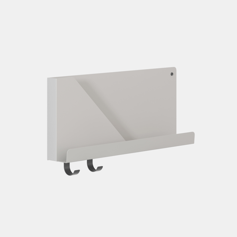 Metal Wall Organiser Shelf - Small - White