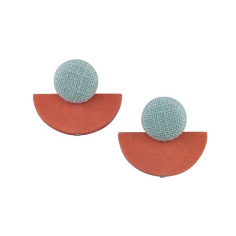 Earrings Rusty Half Moon