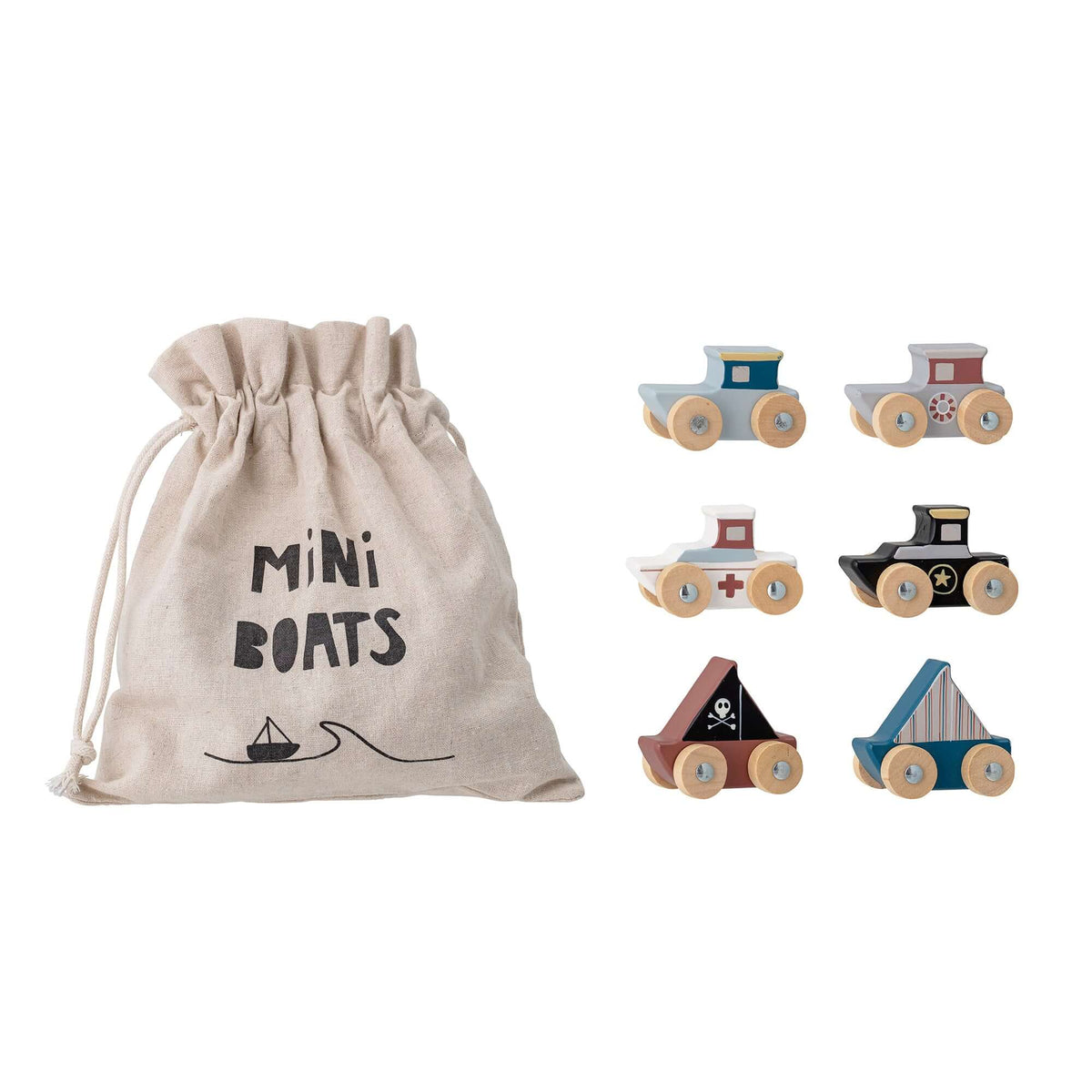 Bloomingville Wooden Toy | Lissen Boat 6pce Set