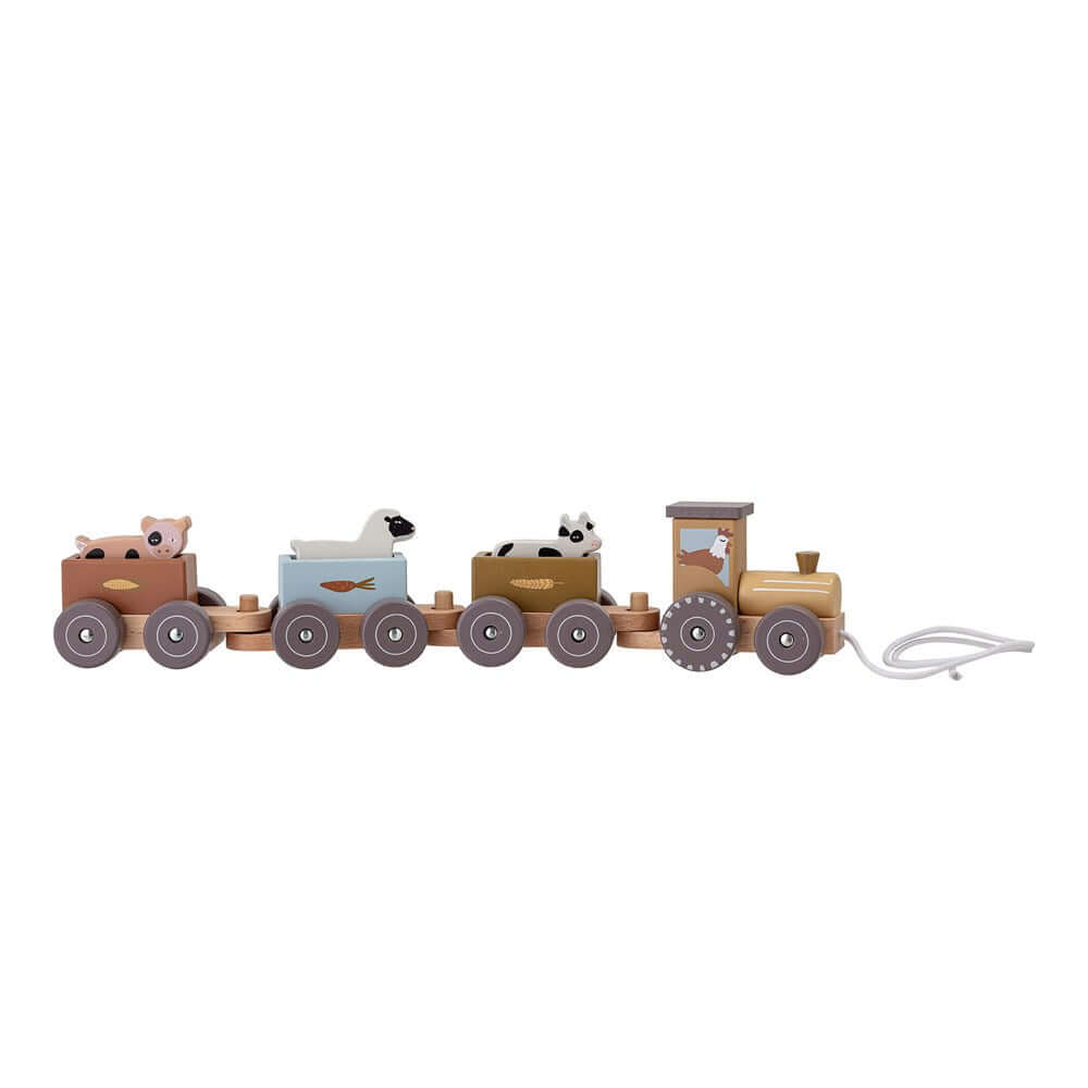 Bloomingville Wooden Toy | Rolla Pull Along Tractor Set