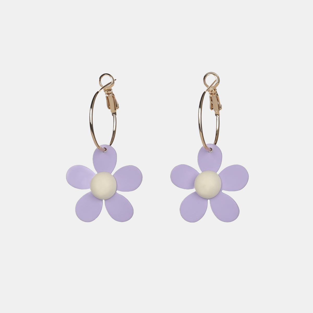 Daisy Earrings - Lilac/White