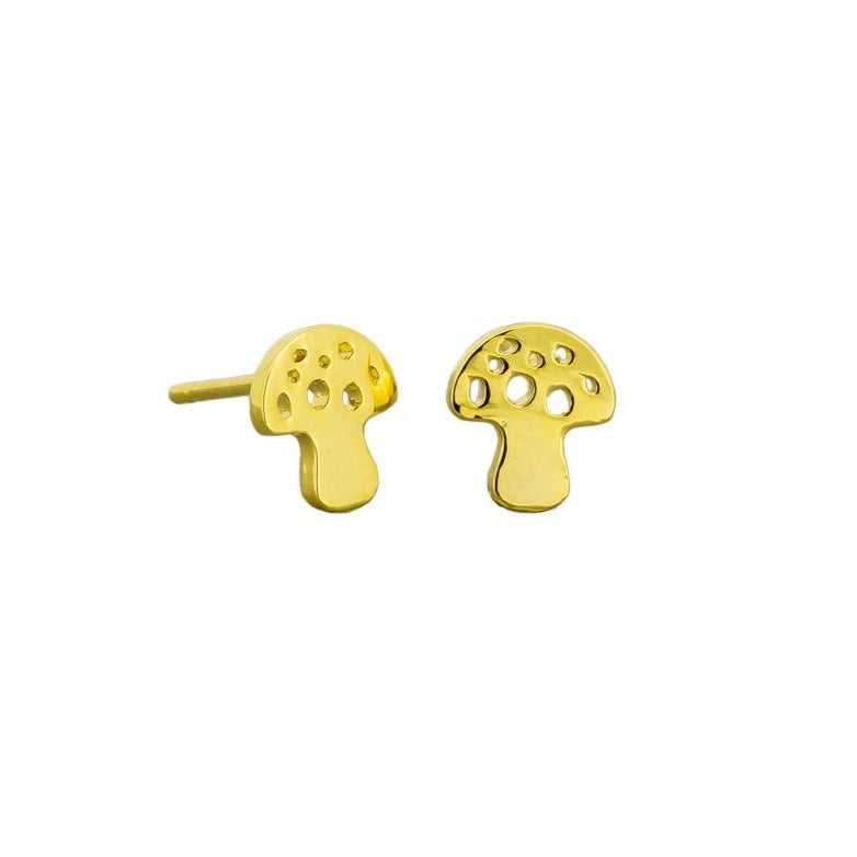 Gold Mushroom Studs