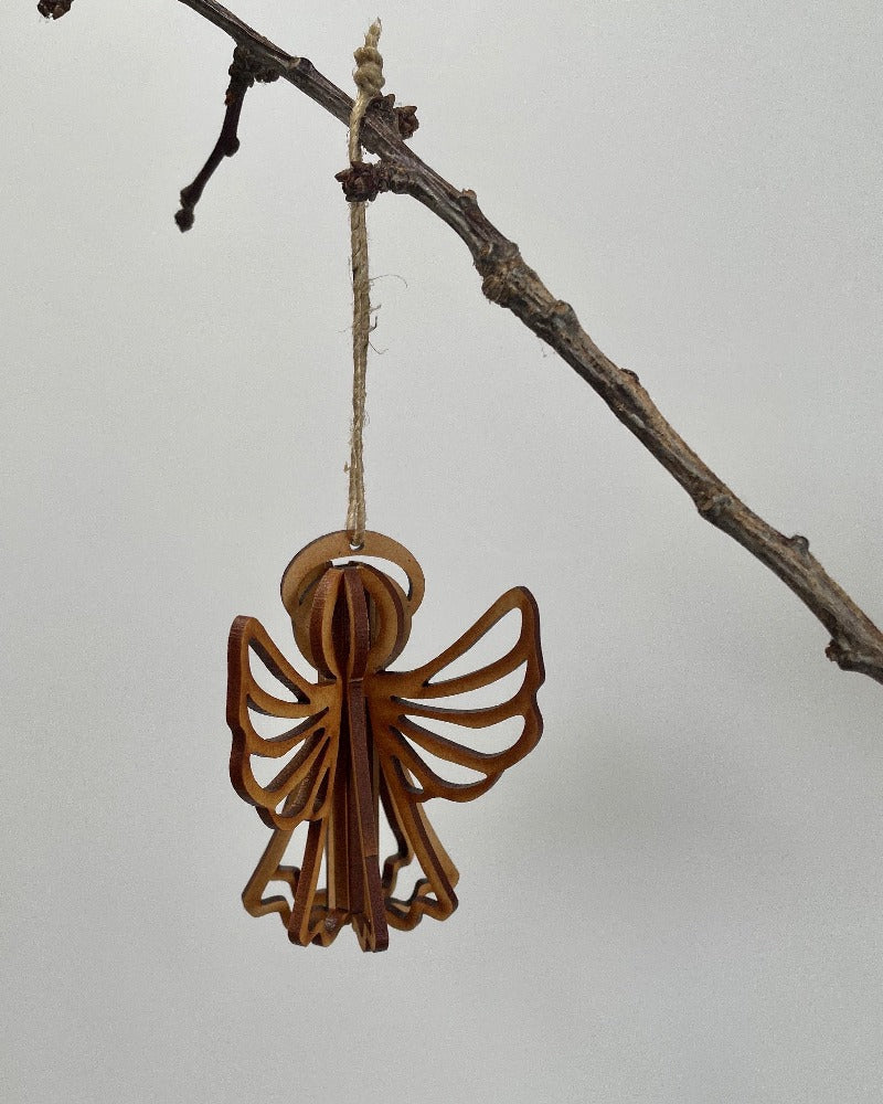 3D Hanging Wooden Decoration - Angel by Designcraft