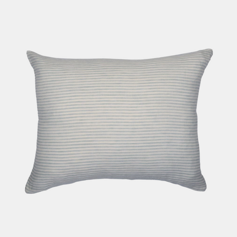 Linen Stripe Cushion 50x40cm - Sky Grey