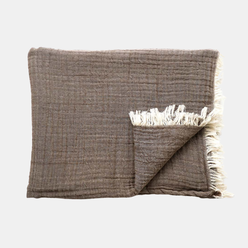 Soft Cotton Throw - Earth