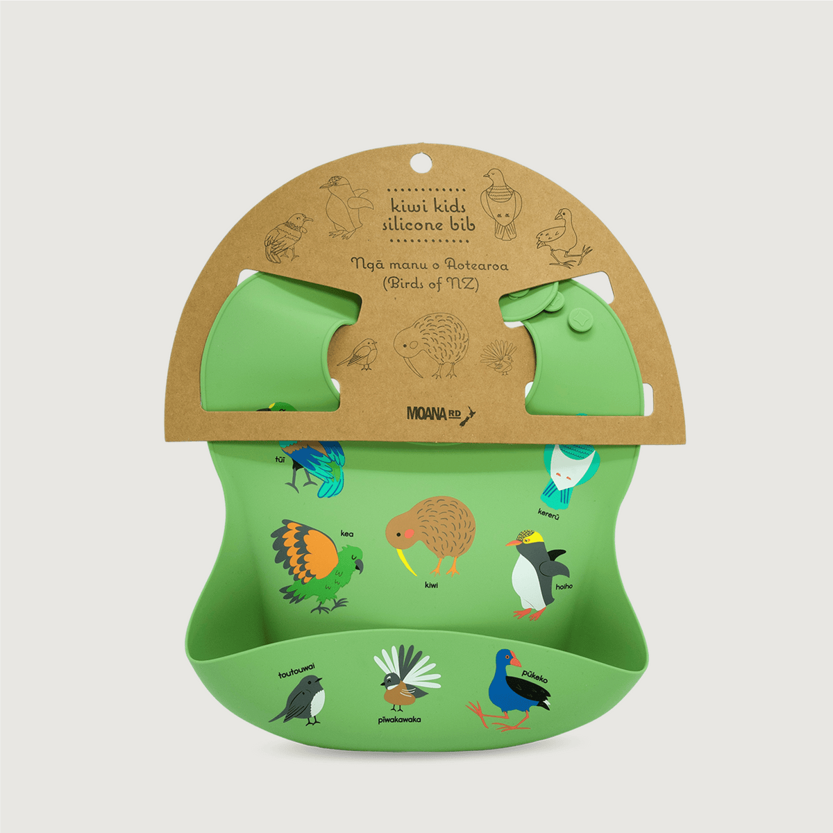 Moana Road silicone bib - OG animals
