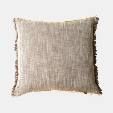 Slub Chambray Cushion 50x50cm - Stone