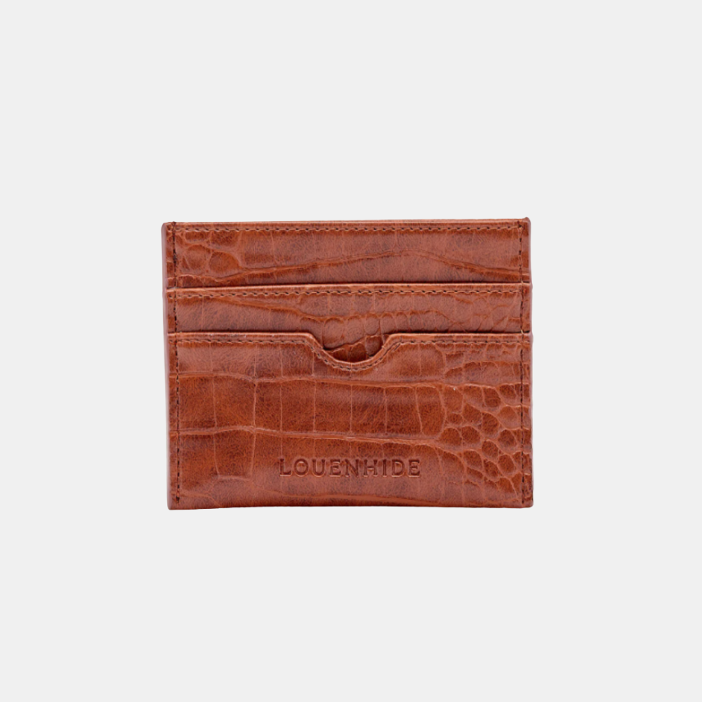 Ava Cardholder - Croc Tan