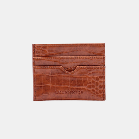 Ava Cardholder - Croc Tan