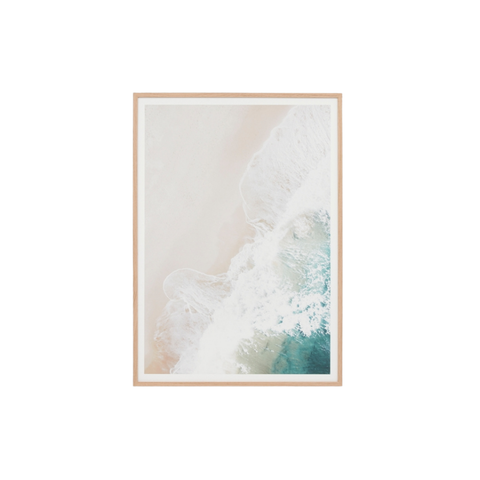 Framed Print - Aerial Shore Raw