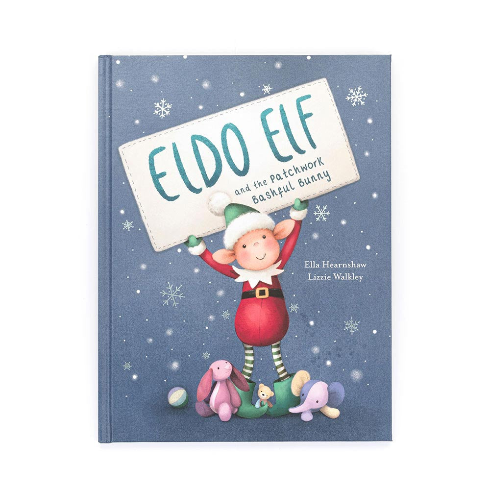 Jellycat Christmas Book Eldo Elf and the Patchwork Bashful Bunny