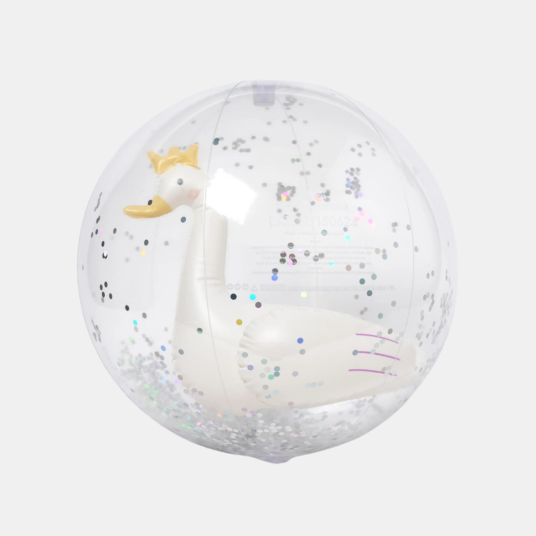 3D Inflatable Beach Ball - Princess Swan Multi