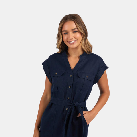 Harlow Dress - Navy