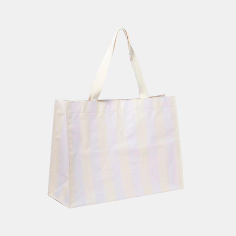 Carryall Beach Bag - Rio Sun Pastel Lilac Stripe