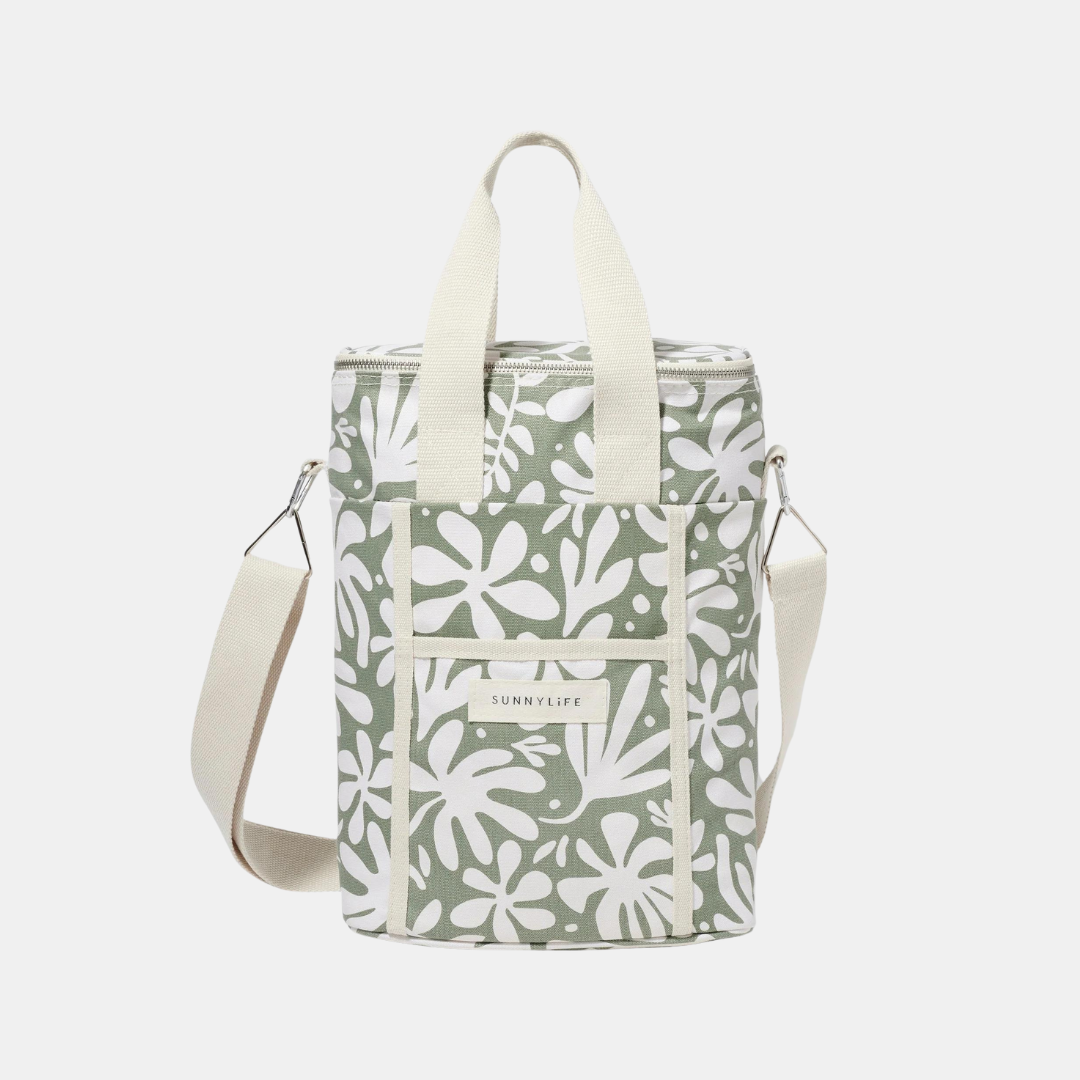 Canvas Drinks Cooler Bag - The Vacay Olive