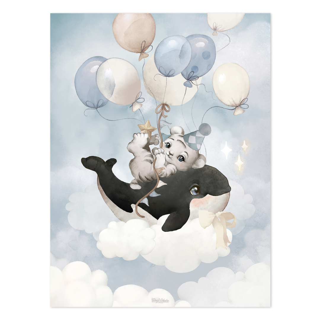 Selene | Cheetah + Orca Art Print