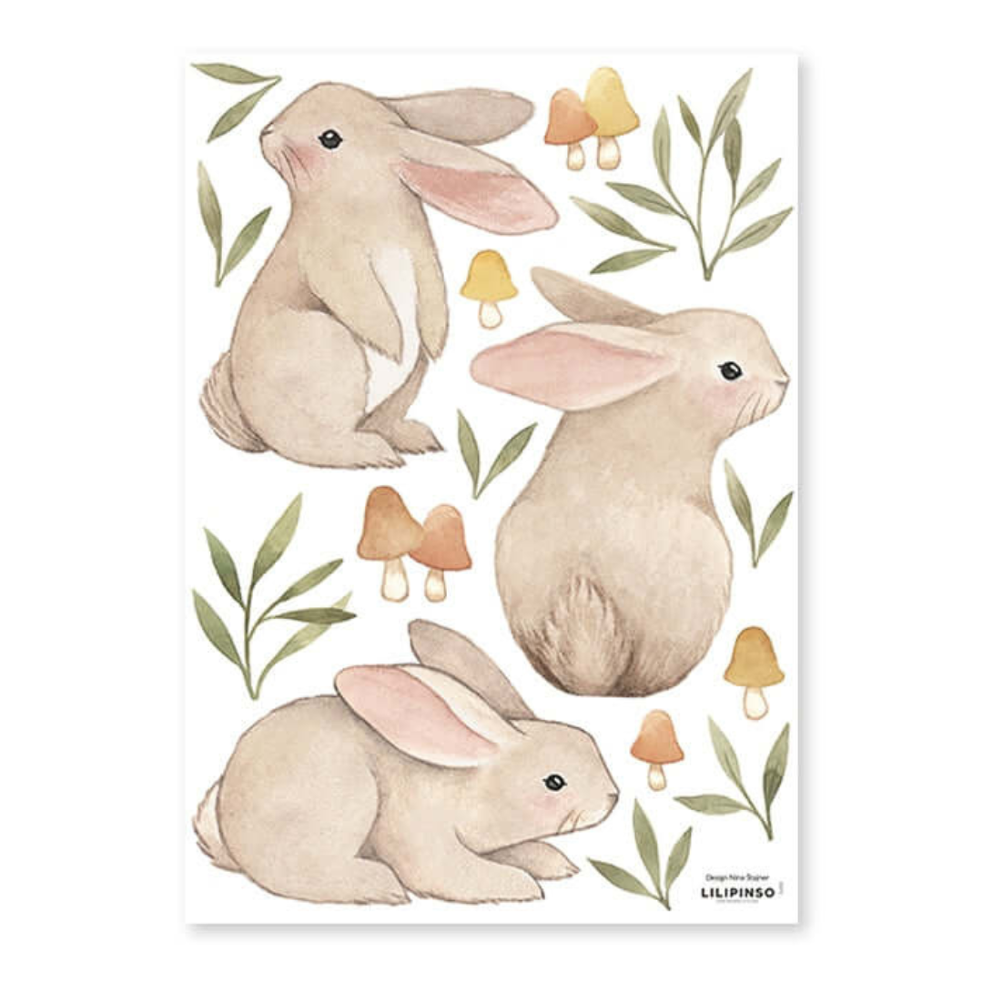 Forest | Wall Decals - Three Brown Bunnies