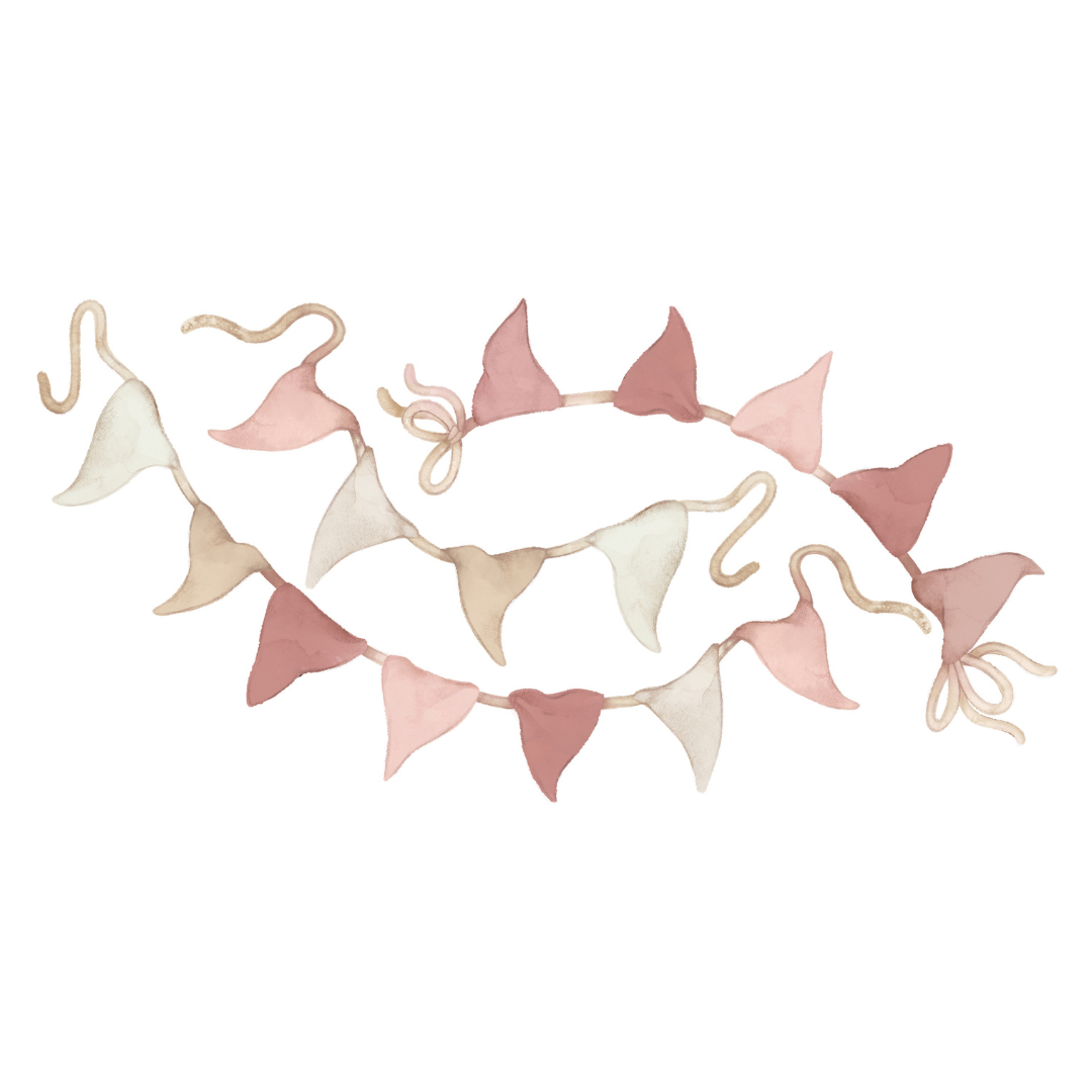 Selene | Wall Decals - Garland Pink in TUBE