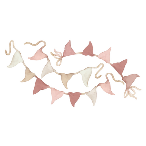 Selene | Wall Decals - Garland Pink in TUBE