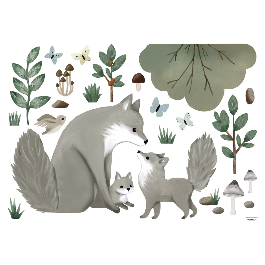 Kharu | Wall Decals - Wolf Family XL in TUBE